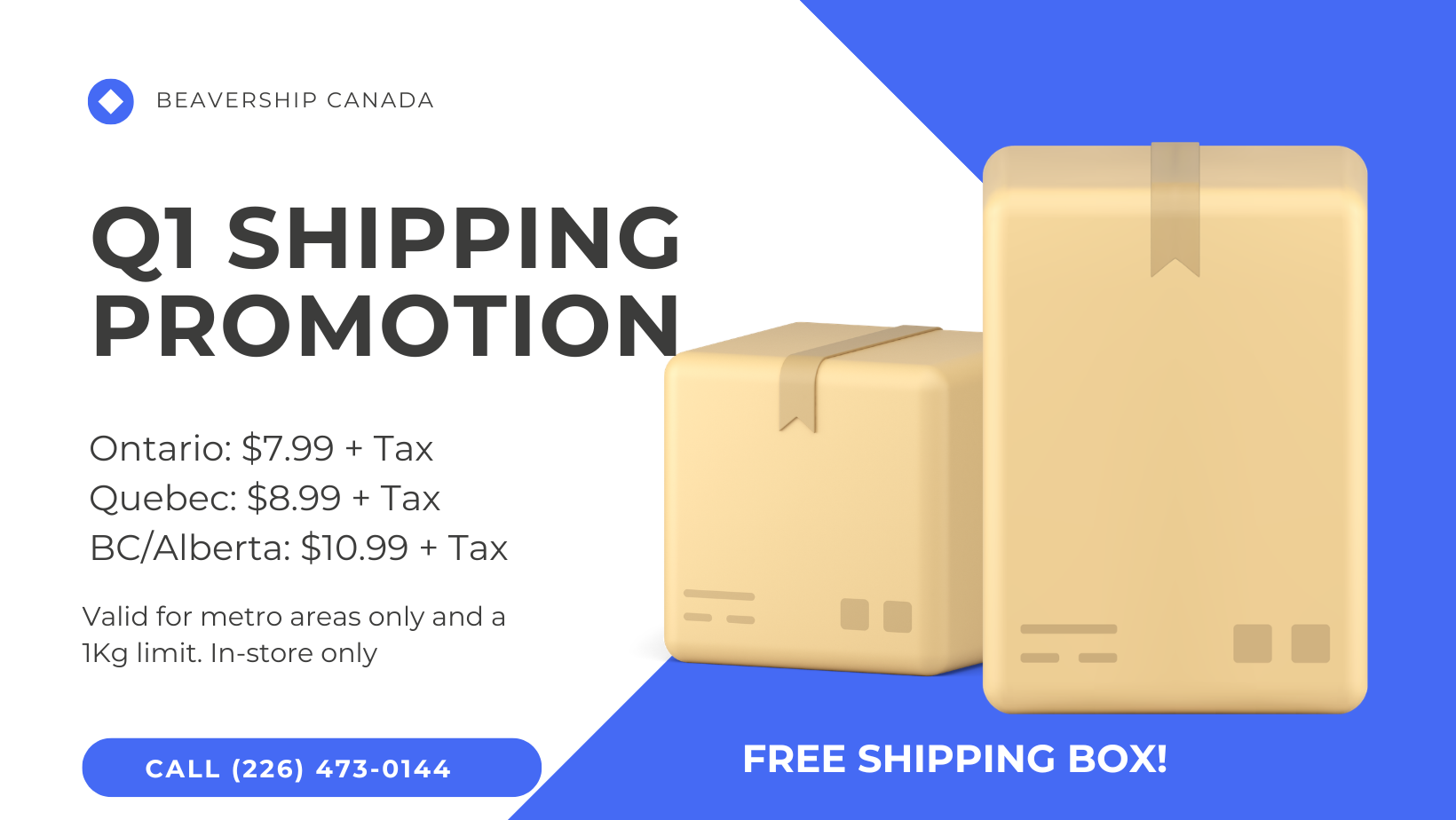 beavership shipping promotion